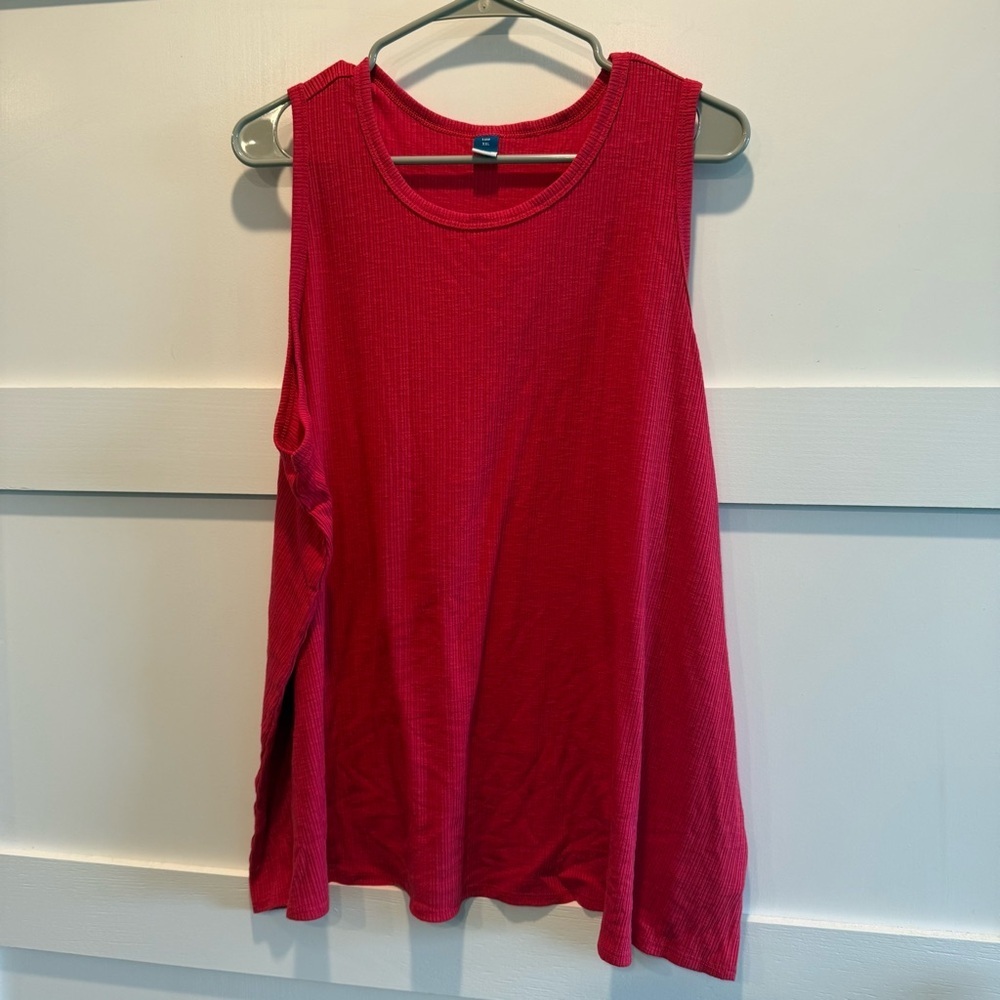 Sleeveless Hot Pink XXL Women's Tank Top